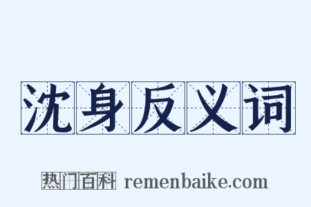 沈身反义词是什么意思的图片